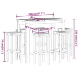 7 Piece Garden Bar Set Solid Wood Acacia - Extra Image