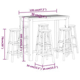 7 Piece Garden Bar Set Solid Wood Acacia