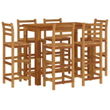 7 Piece Garden Bar Set Solid Wood Acacia - Side View