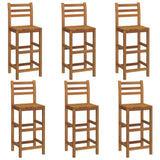 7 Piece Garden Bar Set Solid Wood Acacia - Close-Up Angle