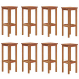 9 Piece Garden Bar Set Solid Wood Acacia - 45-Degree Angle