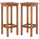 9 Piece Garden Bar Set Solid Wood Acacia - Rear View