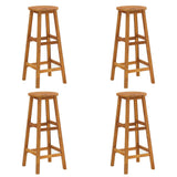 9 Piece Garden Bar Set Solid Wood Acacia - Rear View