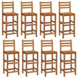9 Piece Garden Bar Set Solid Wood Acacia