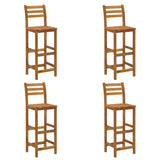 9 Piece Garden Bar Set Solid Wood Acacia - Rear View