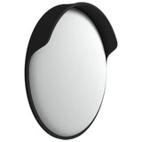 Outdoor Convex Traffic Mirror Black Ø45 cm Polycarbonate - Top-Down View