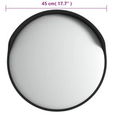 Outdoor Convex Traffic Mirror Black Ø45 cm Polycarbonate - Low Angle