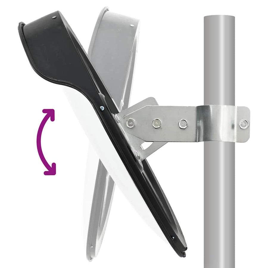 Outdoor Convex Traffic Mirror Black Ø60 cm Polycarbonate