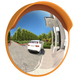 Outdoor Convex Traffic Mirror Orange Ø30 cm Polycarbonate - Side View