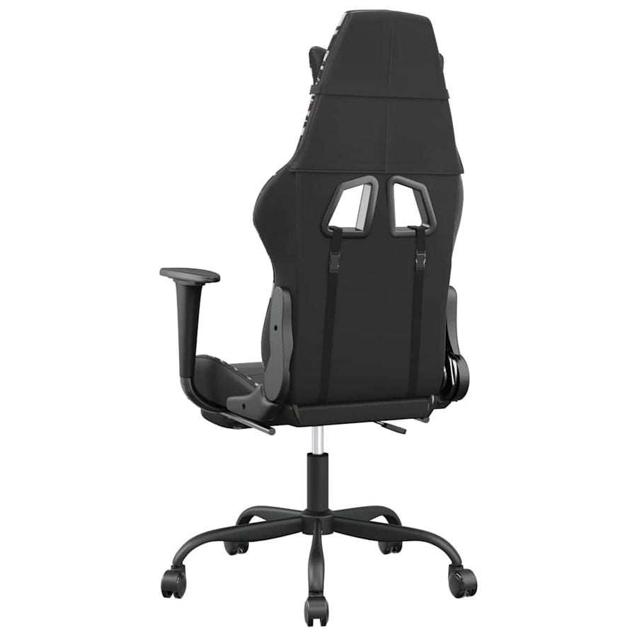 Massage Gaming Chair with Footrest Black&Camouflage