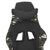 Massage Gaming Chair with Footrest Black&Camouflage Faux Leather - Extra Image