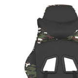 Massage Gaming Chair with Footrest Black&Camouflage Faux Leather - Extra Image