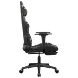 Massage Gaming Chair with Footrest Black&Camouflage Faux Leather - 45-Degree Angle