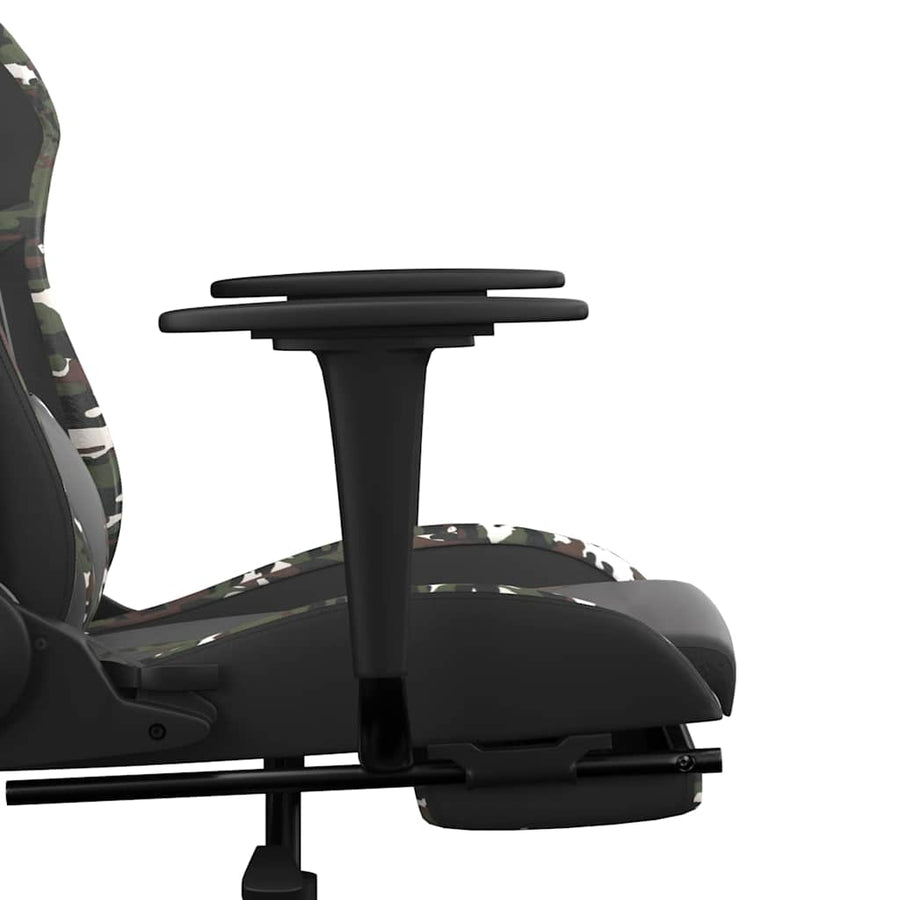 Massage Gaming Chair with Footrest Black&Camouflage