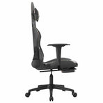 Massage Gaming Chair with Footrest Black&Camouflage