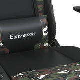 Massage Gaming Chair with Footrest Black&Camouflage Faux Leather - Extra Image