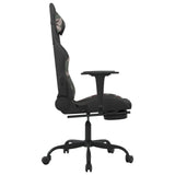 Massage Gaming Chair with Footrest Black and Camouflage Fabric - 45-Degree Angle