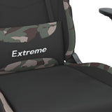 Massage Gaming Chair with Footrest Black and Camouflage Fabric - Extra Image