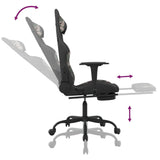 Massage Gaming Chair with Footrest Black and Camouflage Fabric - Extra Image