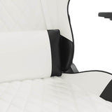 Massage Gaming Chair with Footrest White&Black Faux Leather - Extra Image