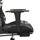 Massage Gaming Chair with Footrest Black&Camouflage Faux Leather - Extra Image