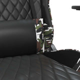 Massage Gaming Chair with Footrest Black&Camouflage Faux Leather - Extra Image