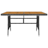 5 Piece Outdoor Dining Set Poly Rattan Grey - Close-Up Angle