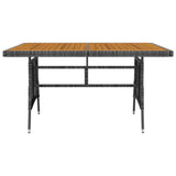 7 Piece Outdoor Dining Set Poly Rattan Grey - Close-Up Angle