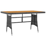7 Piece Outdoor Dining Set Poly Rattan Grey - Rear View