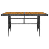 7 Piece Outdoor Dining Set Poly Rattan Grey