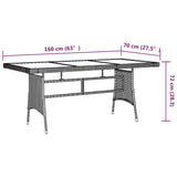 7 Piece Outdoor Dining Set Poly Rattan Black - Extra Image