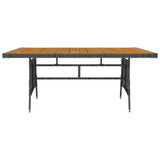 7 Piece Outdoor Dining Set Poly Rattan Grey