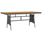 9 Piece Outdoor Dining Set Poly Rattan Grey - Rear View