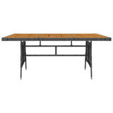 9 Piece Outdoor Dining Set Poly Rattan Grey - Close-Up Angle