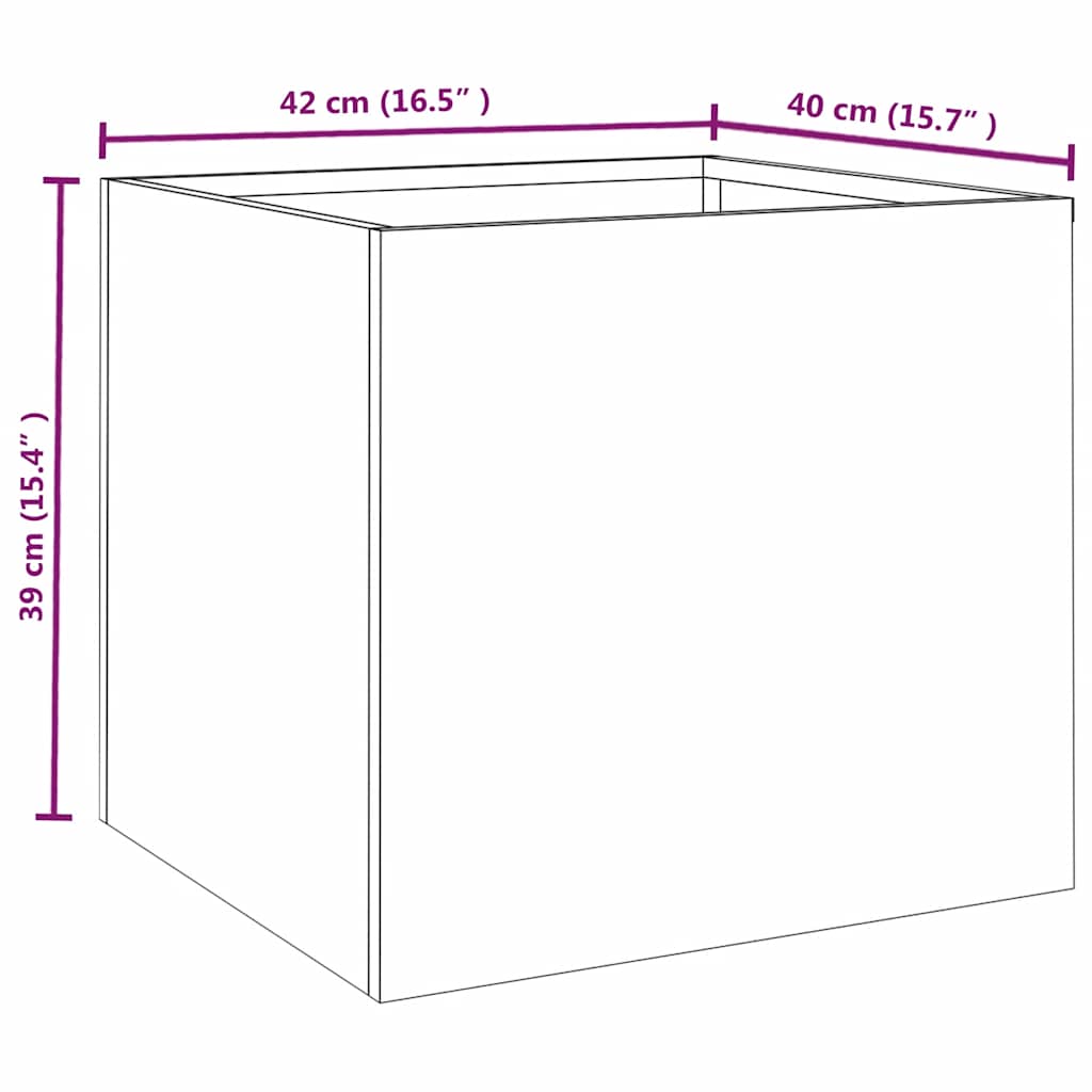 Planter 42x40x39 cm Corten Steel