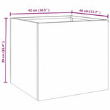 Planter 42x40x39 cm Corten Steel - Extra Image