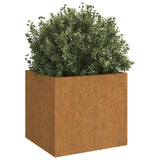 Planters 2 pcs 49x47x46 cm Corten Steel - Side View