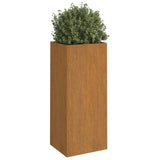 Planter 32x29x75 cm Corten Steel - Side View