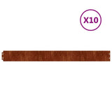 Lawn Edgings 10 pcs 10x103 cm Flexible Corten steel