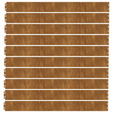 Lawn Edgings 10 pcs 10x103 cm Flexible Corten steel - Top-Down View