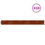 Lawn Edgings 10 pcs 10x103 cm Flexible Corten steel