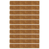 Lawn Edgings 10 pcs 15x103 cm Flexible Corten steel - Top-Down View