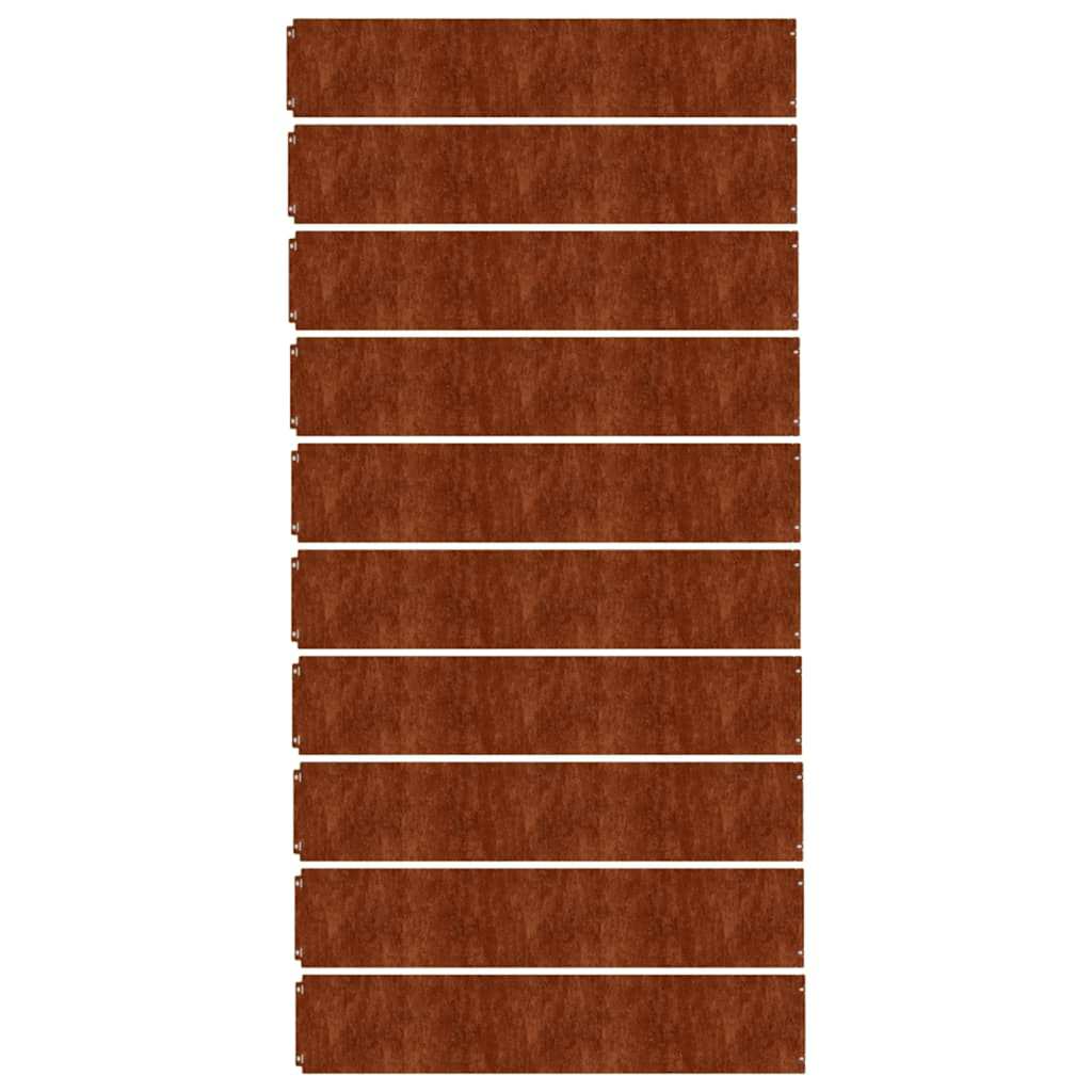 Lawn Edgings 10 pcs 20x103 cm Flexible Corten steel