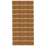 Lawn Edgings 10 pcs 20x103 cm Flexible Corten steel - Top-Down View