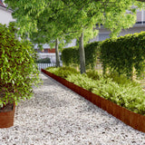 Lawn Edgings 10 pcs 20x103 cm Flexible Corten steel