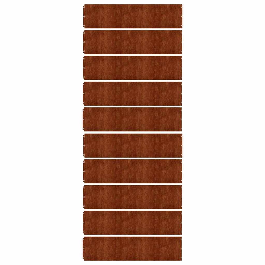 Lawn Edgings 10 pcs 25x103 cm Flexible Corten steel
