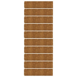 Lawn Edgings 10 pcs 25x103 cm Flexible Corten steel - Top-Down View