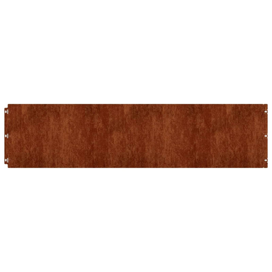 Lawn Edgings 10 pcs 25x103 cm Flexible Corten steel