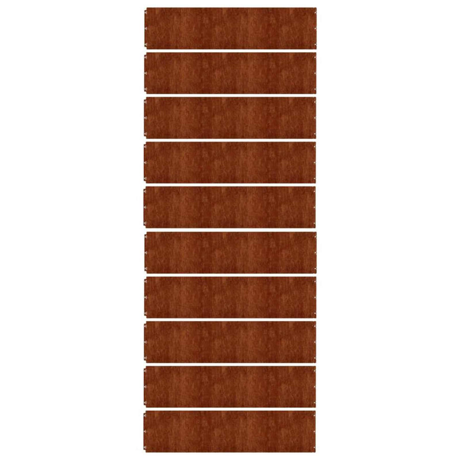 Lawn Edgings 10 pcs 25x103 cm Flexible Corten steel