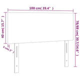 Headboard Black 100 cm Fabric